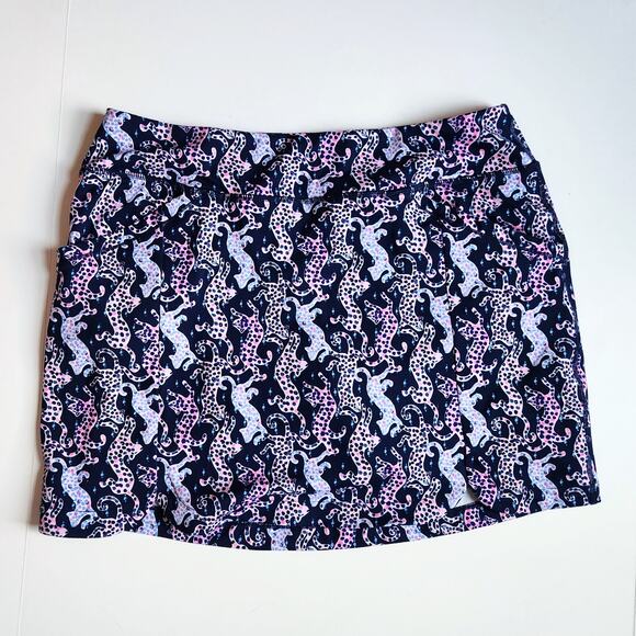 Lilly Pulitzer UPF 50+ Sabbia Skort | Oyster Bay Navy | On The Catwalk Size L - Picture 3 of 11